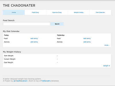 Weight Loss api design flat tracking weight loss