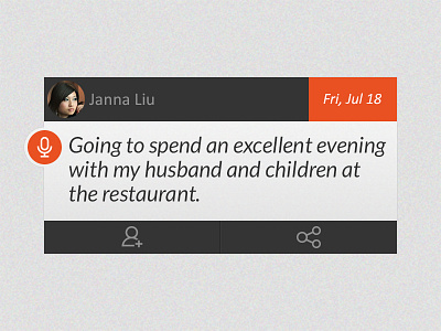 Message Widget download flat free freebie message metro minimal orange photoshop psd ui ux