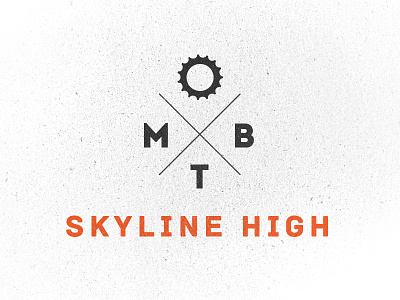 Skyline High MTB bicycle bike gear highschool identity logo mark mountainbike school sprocket type typography