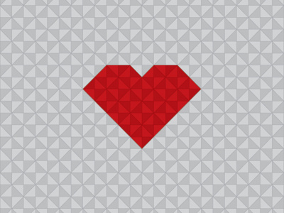 Sharp Heart branding design geometric heart icon illustration logo pattern poster red vector