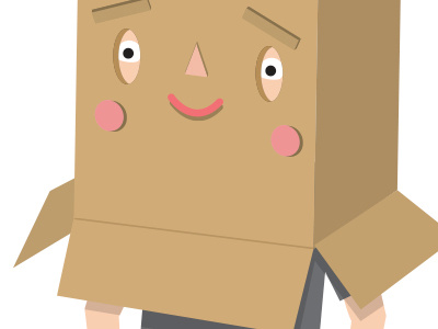 Box Face character character design colours cute digital fun happy illustration play smile vector