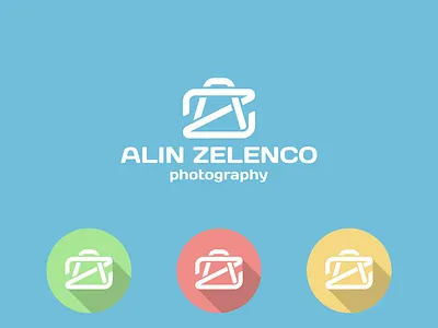 Photographer Monogram - Alin Zelencon a brand mark camera flat icon logo minimalist photo photo logo photographer monogram photography z