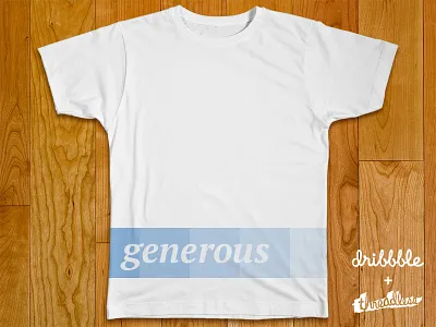 generous t-shirt design dribbble fade funding generous geometric italics t shirt threadless tshirt type typography