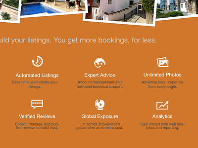 Landing page flat icons landingpage orange