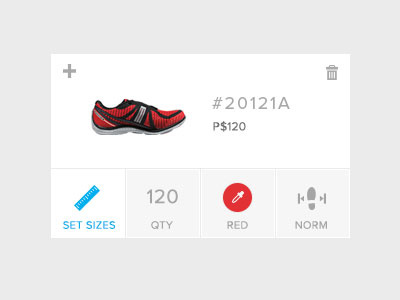 Product Widget 2 app cart ecommerce icons ipad menu nav navigation product ui ux widget