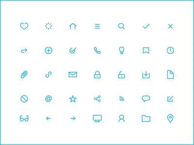 communication icons blue expression focus lab icons simple stroke thin