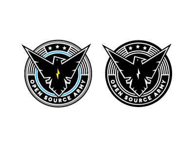 Open Source Army logo army bird logo open source