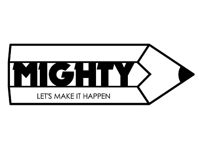 Mighty Pen black and white challenge logo make pen threadlessdribble