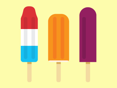 Popsicles bomb pop creamsicle illustration popsicle rocket popsicle summer