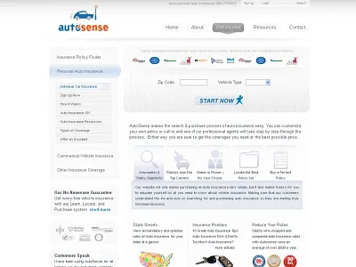 auto insurance web GUI gui information architecture interaction design ui user experience ux uxd web web design web ui website website design