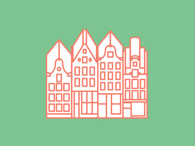 Amsterdam amsterdam architecture dutch illustration minimal project secret vector