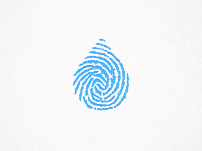 Water My Way drop fingerprint logo water