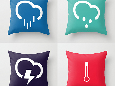 Better Weather Pillows better weather home icons pillows weather