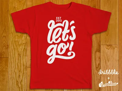 Let's Go! artimasa brush calligraphy lettering logo type