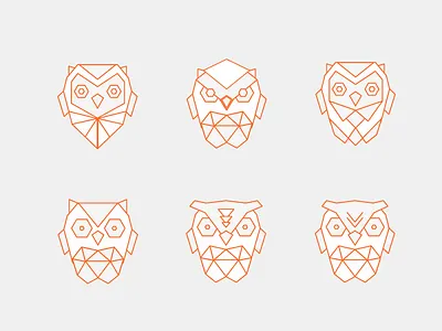 Owl symbol variations 1 creature israel lines logo outline owl owls structure symbol tel aviv vector