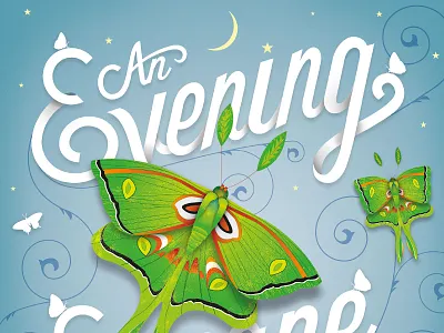 Evening Escape // Detail branding illustration typography