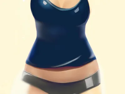 Mirror Shot 03 digital painting drawing female body female form illustration josh galvez latex missjosh photoshop sexy