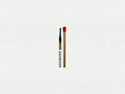 The Burnout ... burnout illustration lettering matches type typo typography vector graphic