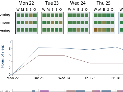 Wellness tracking health diary quantified self visualization