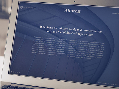 Afforest blue slider theme typography wordpress