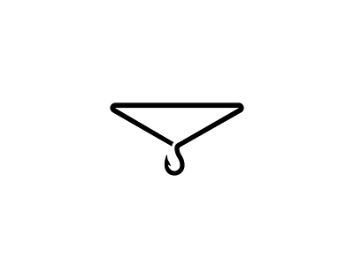 Fishing Clothing barb blue clothes fish hanger identity logo minimal modern simple symbol water