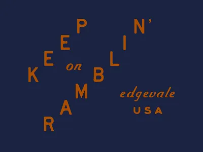 Keep On Ramblin' badge camping clothing edgevale hiking ramblin shirt usa vintage