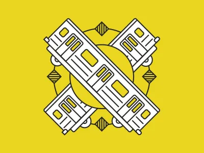 Subway illustration nyc subway train yellow