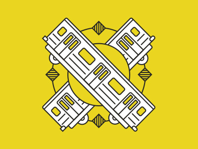 Subway illustration nyc subway train yellow