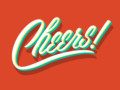 Cheers! brushlettering custom handlettering illustration lettering logo type typography