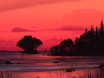 Sunset Study beach ocean shore sunset waves