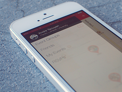 iOS 7 Sidebar UI apple black clean design ios 7 mobile phone project red secret simple ui