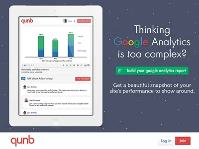 Connect to Google Analytics analytics google google analytics interface ipad qunb