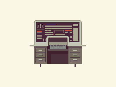 UNIVAC computer - infographic element computer infographic retro univac