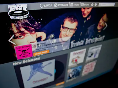 Fat Wreck Site music music industry responsive website
