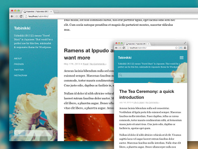 Tabinikki Preview blog diary free helvetica neue theme wordpress wp