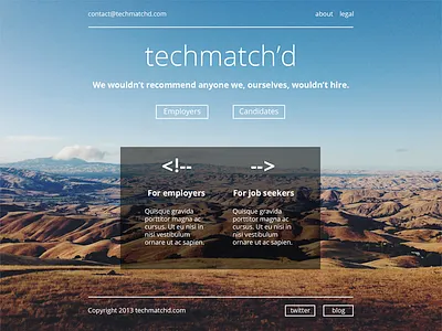 Landing page (New project) clean flat large minimal photo photographic photography readability type typography web white