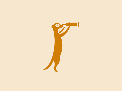 Meerkat animal binoculars branding desert design identity logo meerkat rodent telescope
