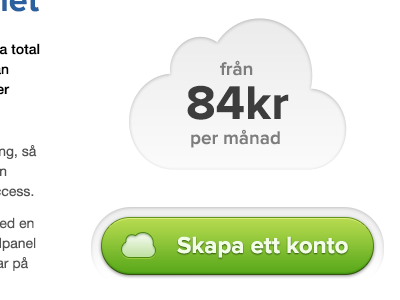 84kr account button cloud green ui website