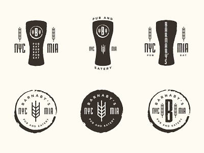 Barnaby's - pub and eatery PART 2 badge beer branding hops liquor logo mark miami new york pub type whiskey and branding