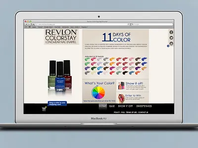 Revlon ColorStay Nail Polish microsite web web layout