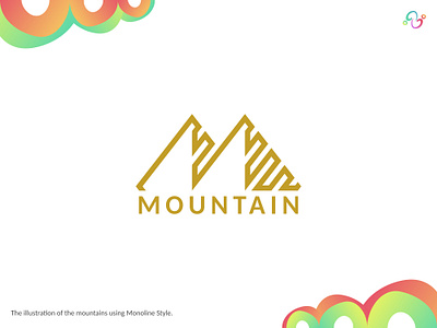 Mountain Logo brand design brand designer climb gold golden hill landscape line logo design logo designer logo for sale logo idea logo inspiration logomark logotype luxurious luxury monoline mountain zzoe iggi