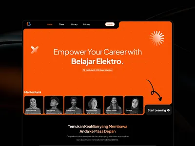 Belajar Elektro – Interactive Learning Platform for Electrical belajar elektro electrical construction electronic electronical framer iot learning learning platform orange platform plc power system solar energy ui ux