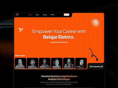 Belajar Elektro – Interactive Learning Platform for Electrical belajar elektro electrical construction electronic electronical framer iot learning learning platform orange platform plc power system solar energy ui ux