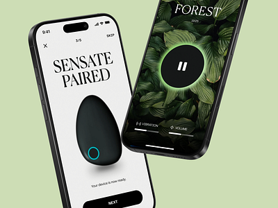 Sensate - Stress Relief App Concept app colorful design device interface iot light ui mobile mobile app onboarding player relax sensate stress strv strvcom ui white ui