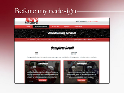 Car detailing - Hero section website redesign car detailing car detailing site inspo car detailing website redesign design inspiration rebranding ux design