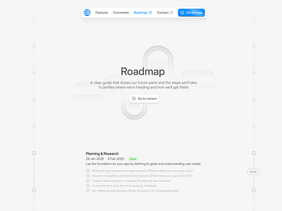 Surfing on the line 🏄‍♂️ clean cleandesign design map road roadmap ui