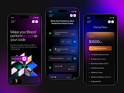 Web3 Landing Page 3ddesign blockchain crypto darkmode design fintech gradientui metaverse minimaldesign modern design neumorphism product design ui uiux user interface ux web3 webdesign