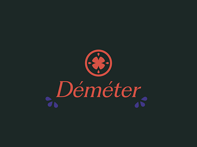 Déméter brand identity logo logo design