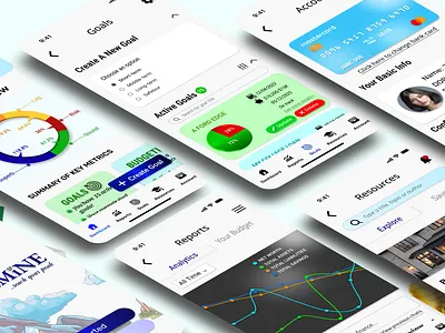 A Financial Goal Tracking App 3d branding graphic design logo motion graphics ui