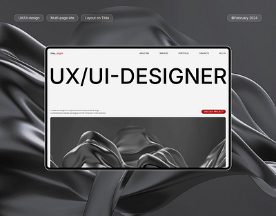 Multi-page designer portfolio site branding design figma graphic design multipage site tilda ui uiux ux web design